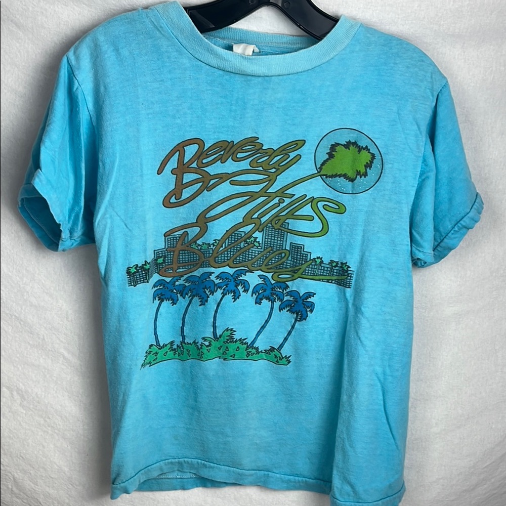 Vintage single stitch 90s Beverly Hills Blue T-Shirt